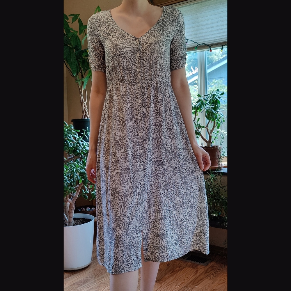 H&M Botanical Print Midi Dress